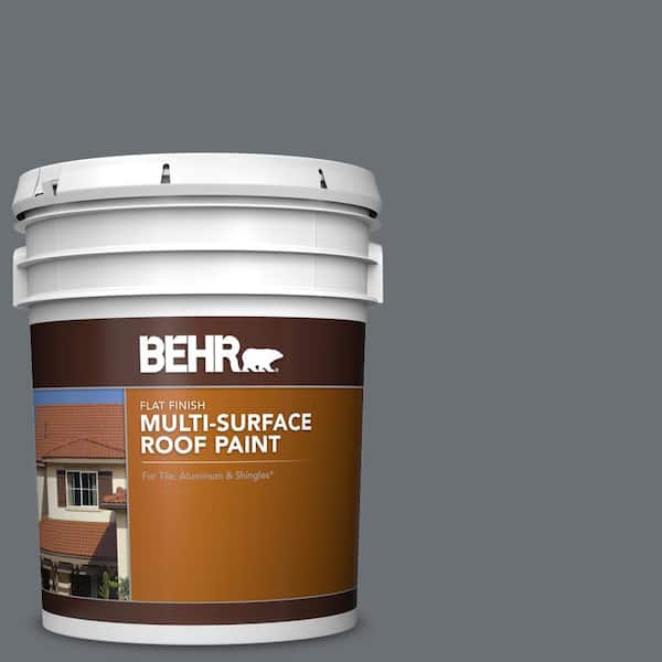 BEHR 5 gal. #PPU18-03 Antique Tin Flat Multi-Surface Exterior Roof Paint