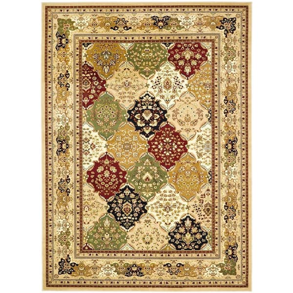 SAFAVIEH Lyndhurst Multi/Black 9 ft. x 12 ft. Border Area Rug