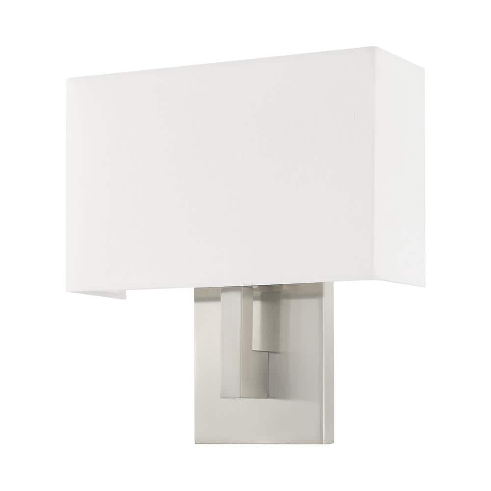Brushed Nickel 1-Light Direct Wired Electric Sconce