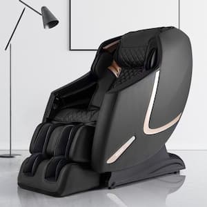 Prestige Series Black Faux Leather Reclining 3D Massage Chair with Bluetooth Speakers and Heated Seat