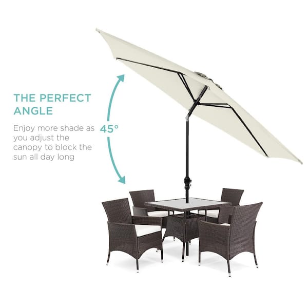 Best Choice Products Ivory 10 ft. Steel Market Patio
