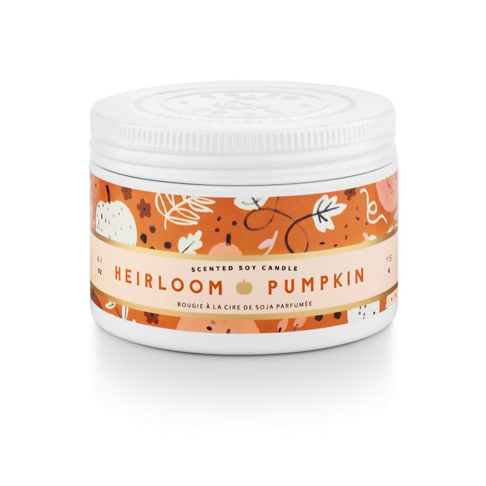 4.1 fl. oz. Heirloom Pumpkin Small Tin Scented Candle (1-Pack)