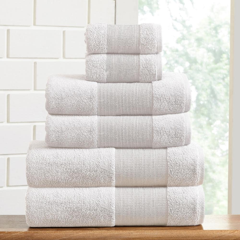 Air Cloud 6-Piece White Cotton Towel Set
