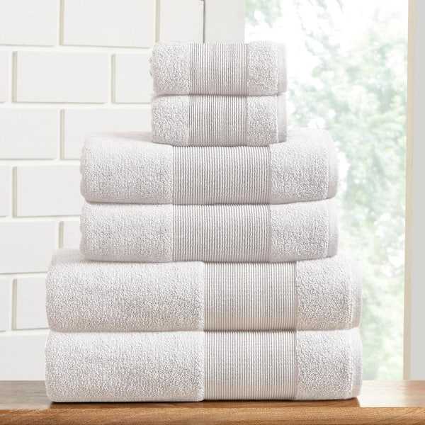 MODERN THREADS Air Cloud 6-Piece Gray Towel Set Charcoal 5ACTL6PE-CHR-ST -  The Home Depot