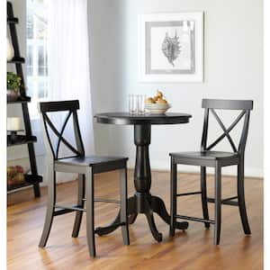 International Concepts 30 Round Pub Table in Black
