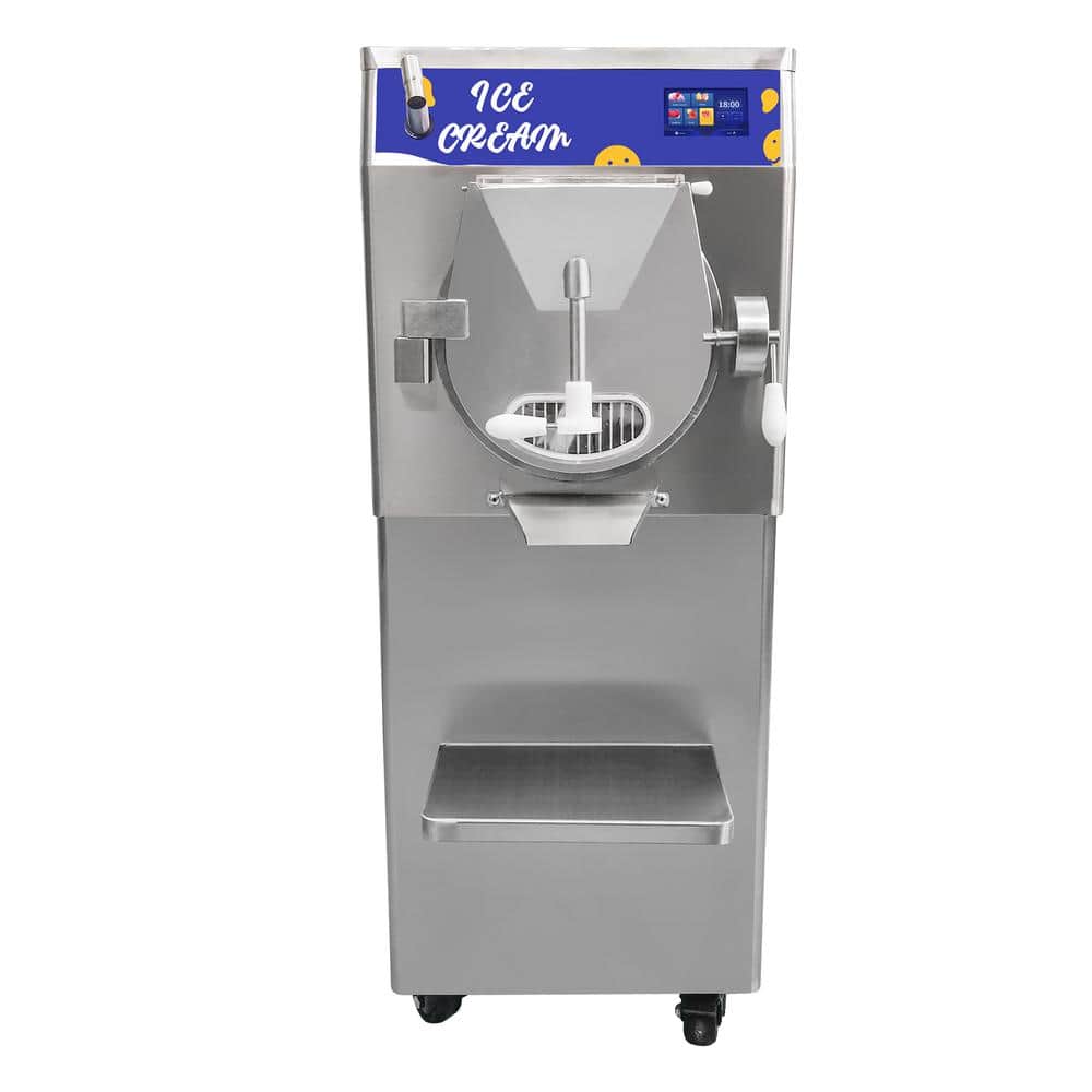 Stainless Steel Ice Cream Maker 15 qt. with Side Opening Design Equipped Brake