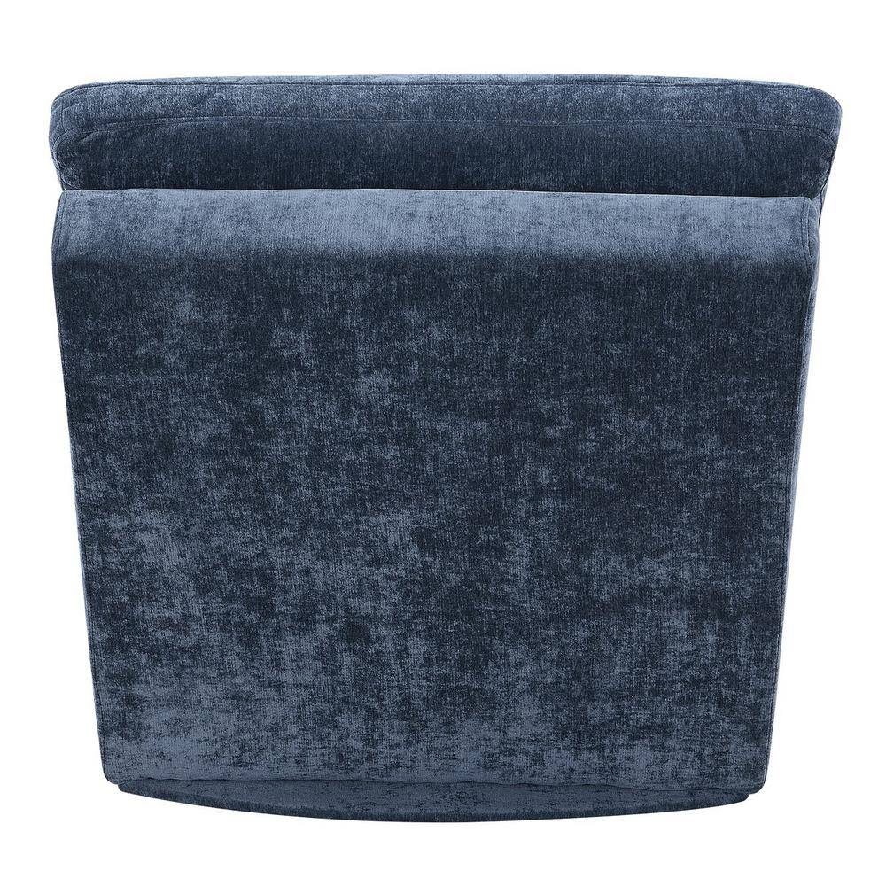 Slate Blue Microfiber Tufted Chaise Lounger