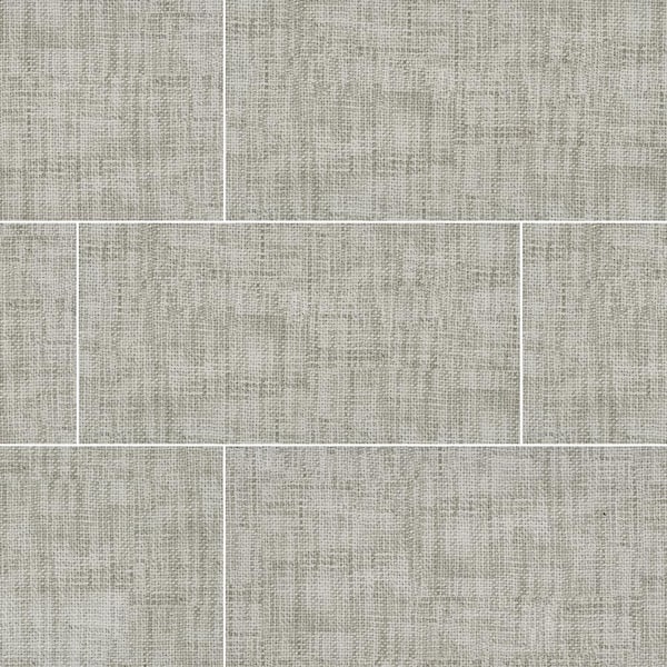 MSI Tektile Crosshatch Gray 12 in. x 24 in. Matte Porcelain Stone Look Floor and Wall Tile (40-Cases/560 sq. ft./Pallet)