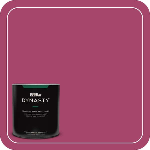 BEHR DYNASTY 1 qt. Home Decorators Collection #HDC-SM14-1 Fuschia Flair Semi-Gloss Enamel Interior Stain-Blocking Paint & Primer