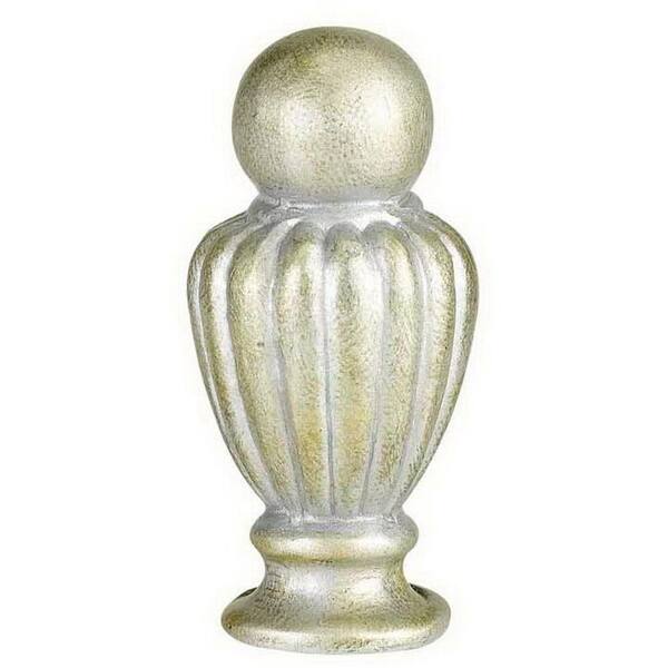 CAL Lighting 3 in. Silver Urn Metal Cast Lamp Finial