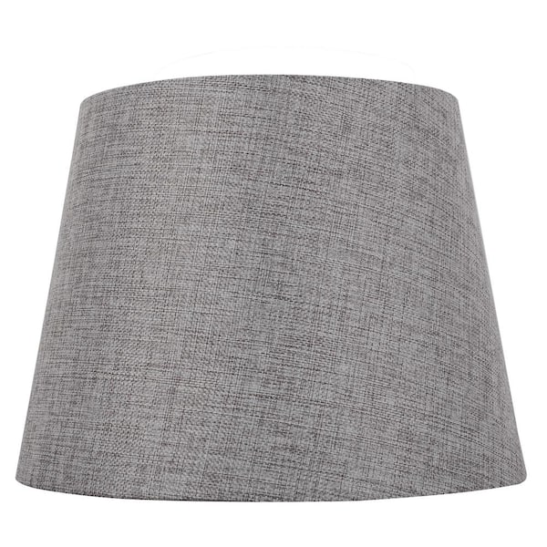 Hampton Bay Mix and Match 12 in. Dia x 9 in. H Gray Round Midsize Lamp Shade