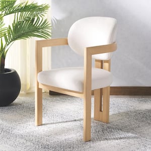 Bellarose Ivory/Natural 18 in. Wood Dining Chair