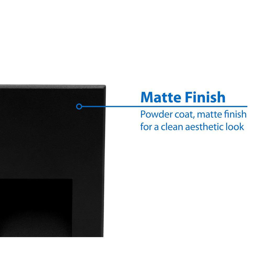 Matte Black Aluminum LED Pathway Step Light