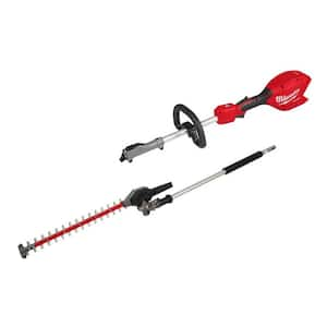 M18 FUEL 18V Brushless Cordless Battery Powered QUIK-LOK Power Head with Articulating Hedge Trimmer Attachment