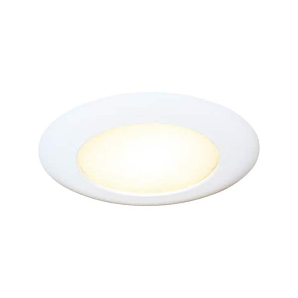 Thomas Lighting 6 in. White Albalite Shower Recessed Trim