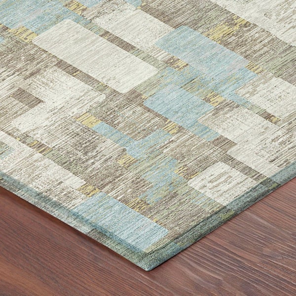 Chantille Machine Washable Indoor/Outdoor Abstract ACN2644 Ivory 10 ft. x 14 ft. Area Rug