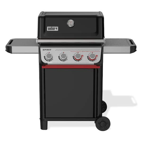 Spirit SB-E-425 4-Burner Liquid Propane Gas Grill in Black with Sear Zone and Weber Works Compatibility