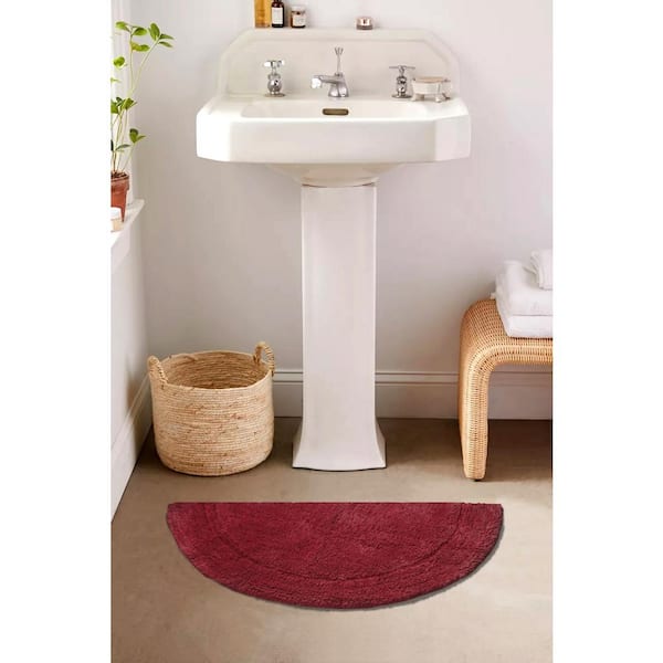 Waterford Collection 100% Cotton Tufted Bath Rug, 17 x 30 Slice Rug, Red