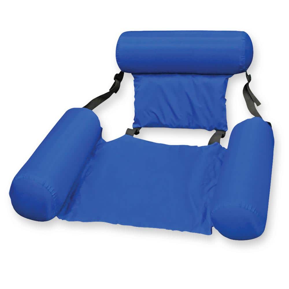 Poolmaster Fabric Swimming Pool Float Water Chair Lounger, Blue -  70742