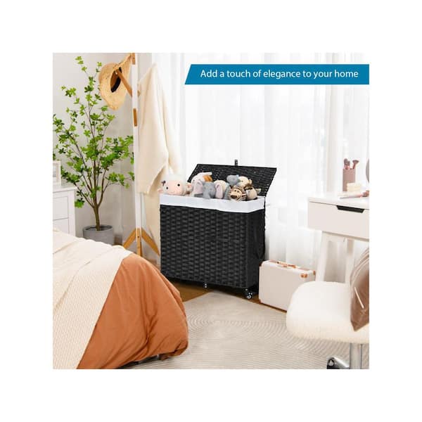 Boyel Living Black 23.7 in. H x 25.5 in. W x 12.5 in. D Metal&PE