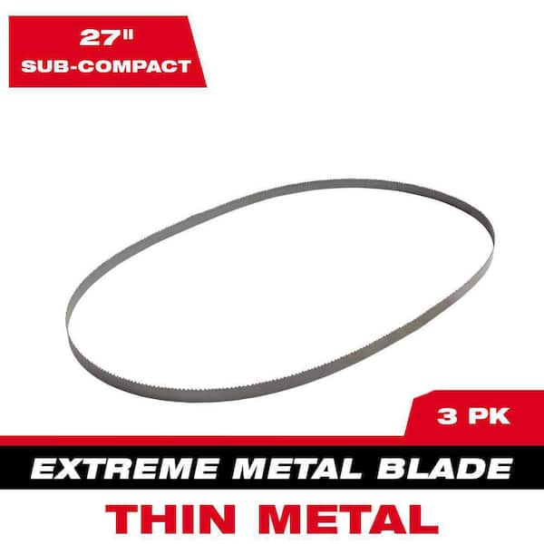Milwaukee 27 in. 12/14 TPI Sub Compact Extreme Thin Metal Cutting Band Saw Blade (3-Pack) For M12 Bandsaw