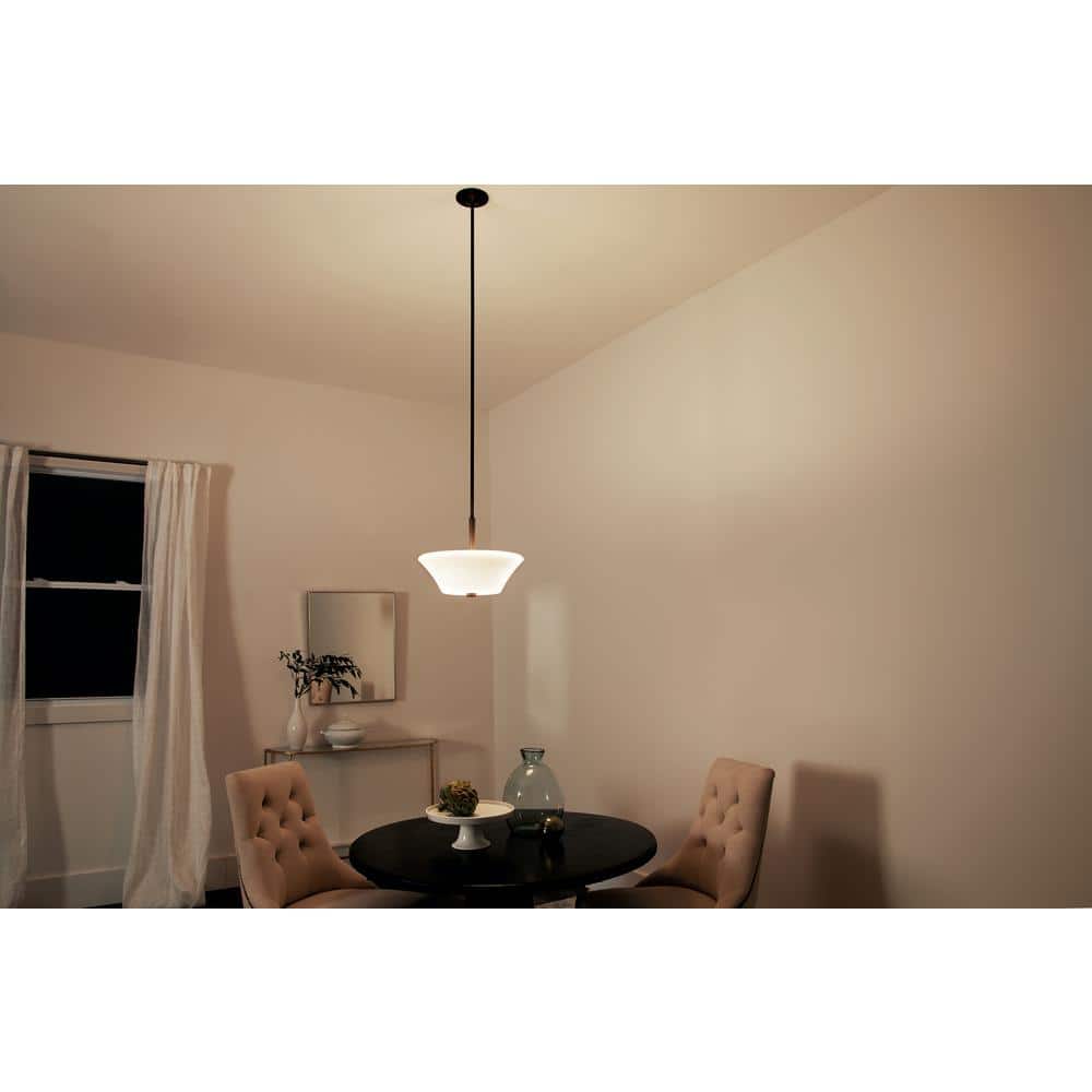 Olde Bronze Aubrey 3-Light Semi-Flush Mount with Satin Etched Glass