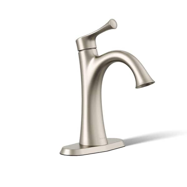 Buckley Single Handle Single Hole Bathroom Sink Faucet in Vibrant Brushed Nickel - 1.2 GPM