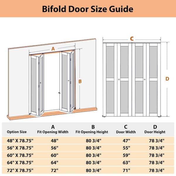 SOCBAZZAR 60 in. x 78.75 in. Full Panel Louvered Solid Core White