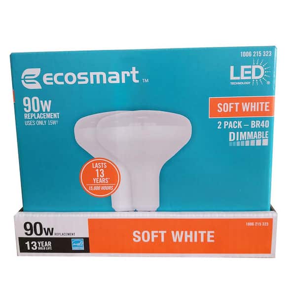 Ecosmart 90 Watt Equivalent Br40, 2 215 4 Light Fixture Cover