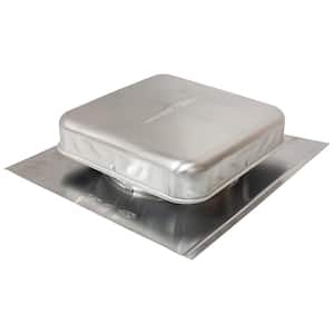 50 sq. in. NFA Aluminum Square-Top Roof Louver Static Vent in Mill (Carton of 12)