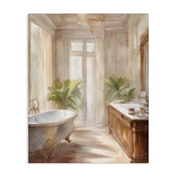 Serenity Bath Bathroom Painting by Kim Allen 1-Piece Unframed Abstract Graphic Art Print 20 in. x 16 in.