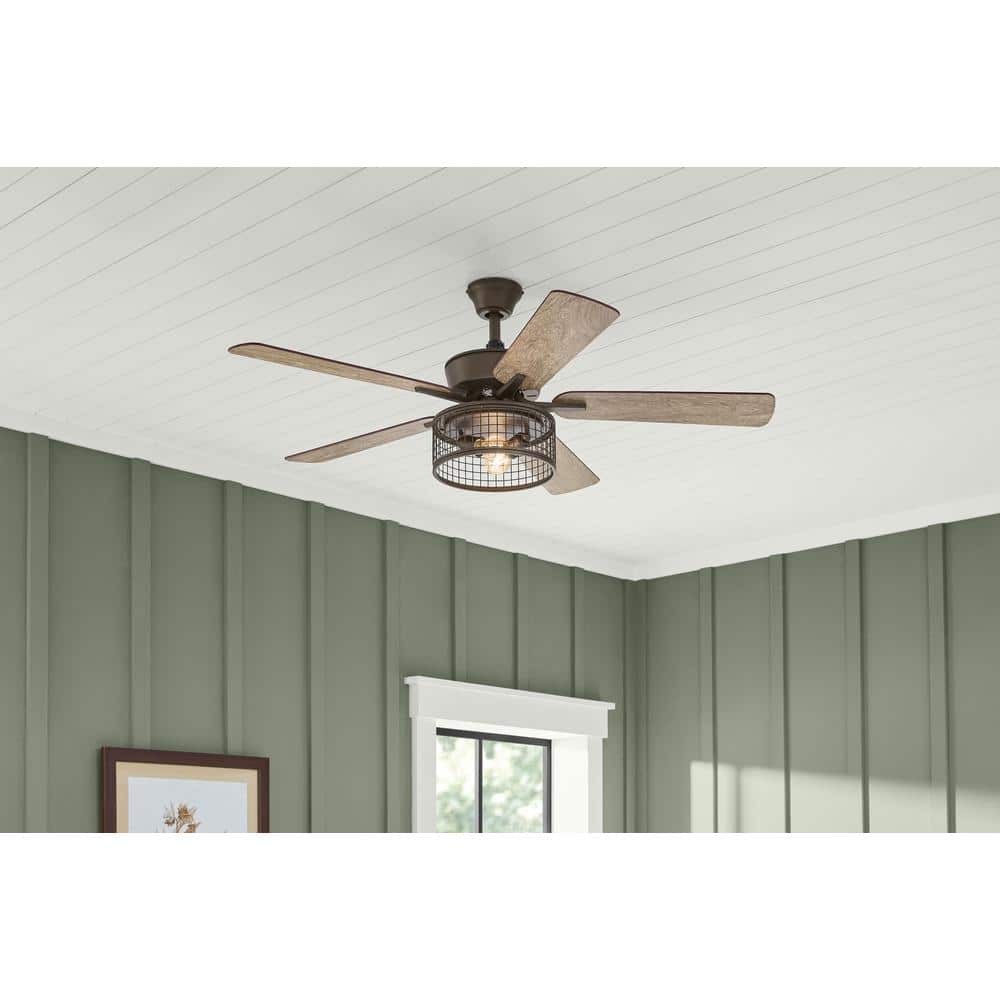 エンドー　ENYA21-X（アルクローム?）RG812BX-B Hampton Bay Ansell 52 in. LED Indoor Espresso Bronze Ceiling Fan