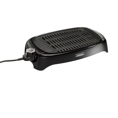 OVENTE 1000-Watt Portable Electric Indoor Grill with Non-Stick Grilling  Plate, Black GD1632NLB - The Home Depot