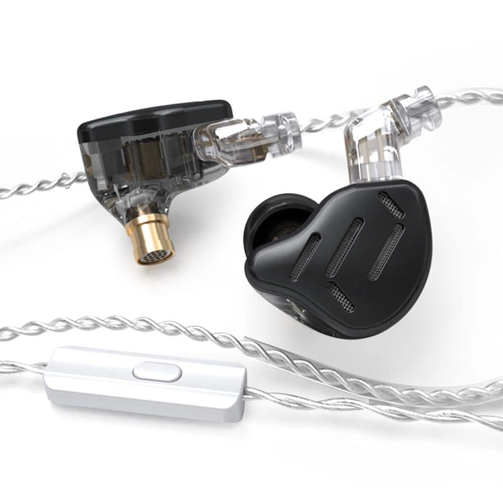 HiFi IEM Black Wired Sound Isolation Earbud and In-Ear Earbuds with 2 Pin D