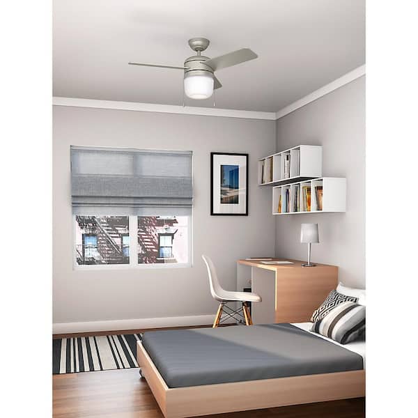 Acumen 42 in. LED Indoor Matte Nickel Ceiling Fan with Light Kit