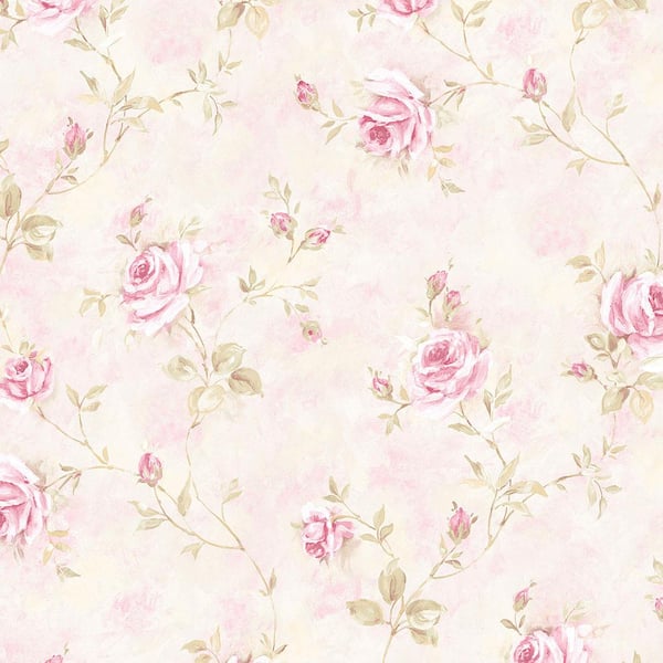 Norwall Painted Rose Trail Vinyl Roll Wallpaper (Covers 56 sq. ft.)