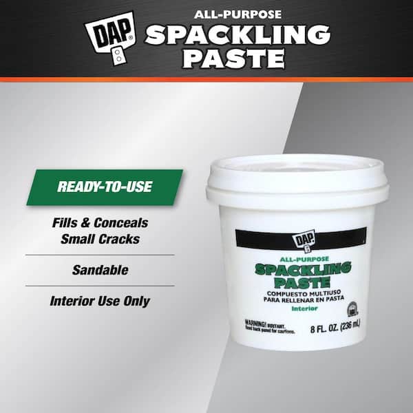 Spackling Paste 8 oz. White All-Purpose