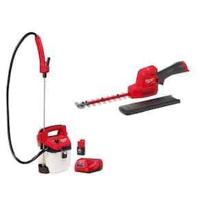 M12 FUEL 8 in. 12V Lithium-Ion Brushless Cordless Battery Hedge Trimmer w/M12 1 Gal. Handheld Sprayer Kit (2-Tool)