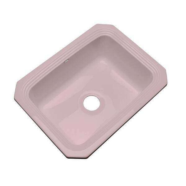 Thermocast Rochester Undermount Acrylic 25 in. Single Bowl Kitchen Sink in Wild Rose