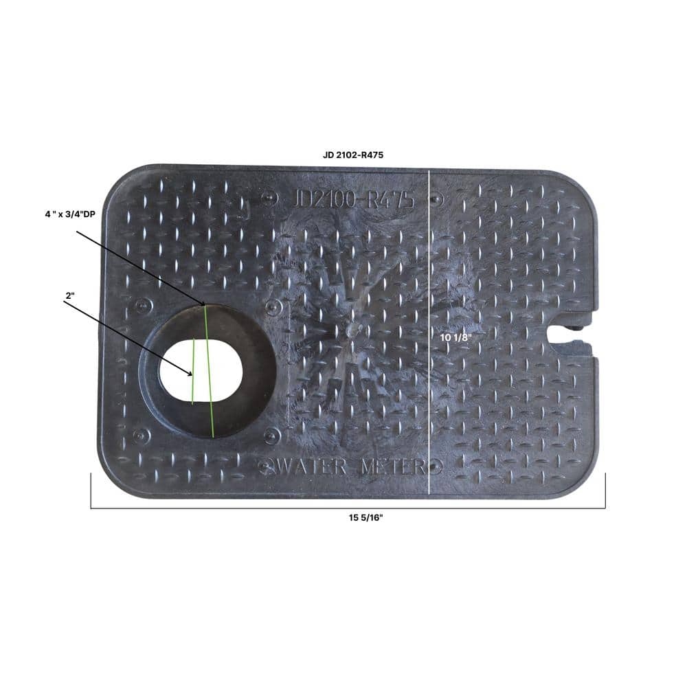 15 in. x 10 in. x 1.75 in. Automatic Reader Square Meter/Valve Box Lid