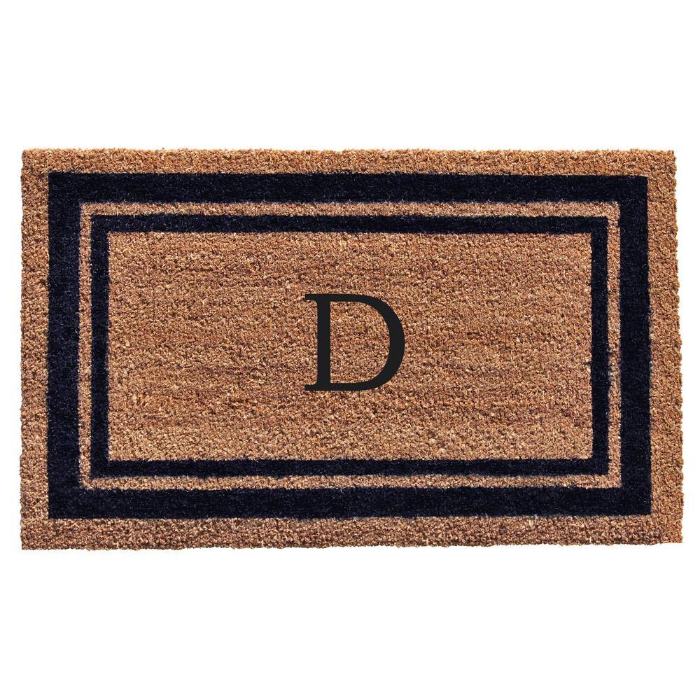 Dark Blue Border Monogram Door Mat 24 in. x 36 in. (Letter D) price history on PriceWatchPro