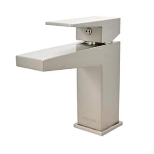 Boracay 1-Handle Single Hole Bathroom Faucet in Brushed Nickel