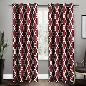 EXCLUSIVE HOME Sateen Black Solid Woven Room Darkening Grommet Top Curtain,  52 in. W x 108 in. L (Set of 2) EH7983-16 2-108G - The Home Depot