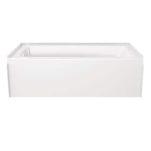Classic 500 60 in. x 32 in. Soaking Bathtub with Left Drain in High Gloss White