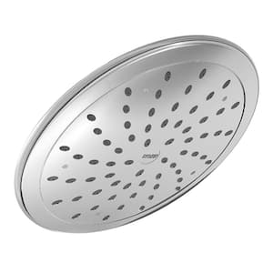 Eco-Performance 1-Spray Patterns 8 in. H Wall Mount Low Flow Fixed Shower Head in Chrome
