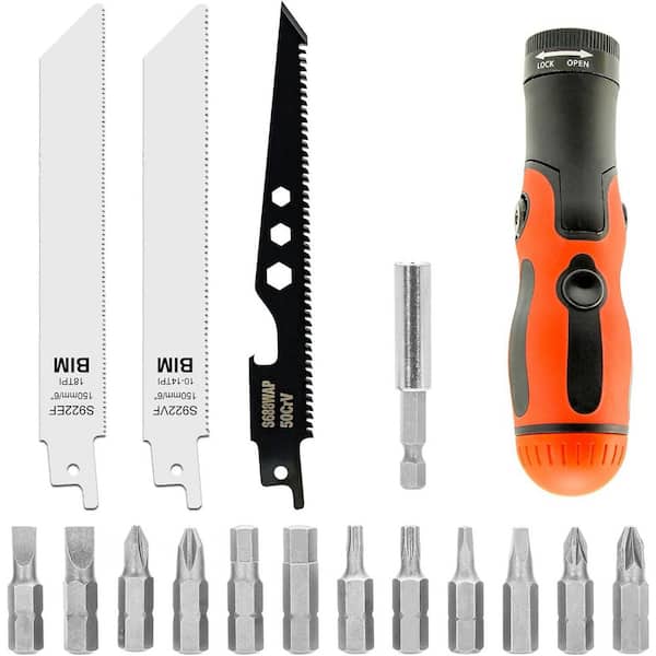 6 Inch Multi Blades Hand Saw Tool Set with Portable Case for Wood Drywall Plywood Plastic Soft Metal Cutting