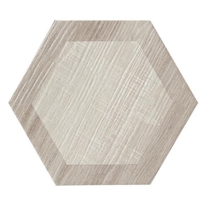 Woodnote 9.5 in. x 9.5 in. Beige Porcelain Matte Hexagon Wall and Floor Tile (10.43 sq. ft./case) 20-Pack