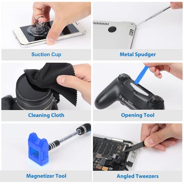 BUCIER Computer Repair Kit, 122 In 1 Magnetic Laptop Screwdriver Kit, Precision Screwdriver Set, Small Impact Screw Driver Set With Case For Computer