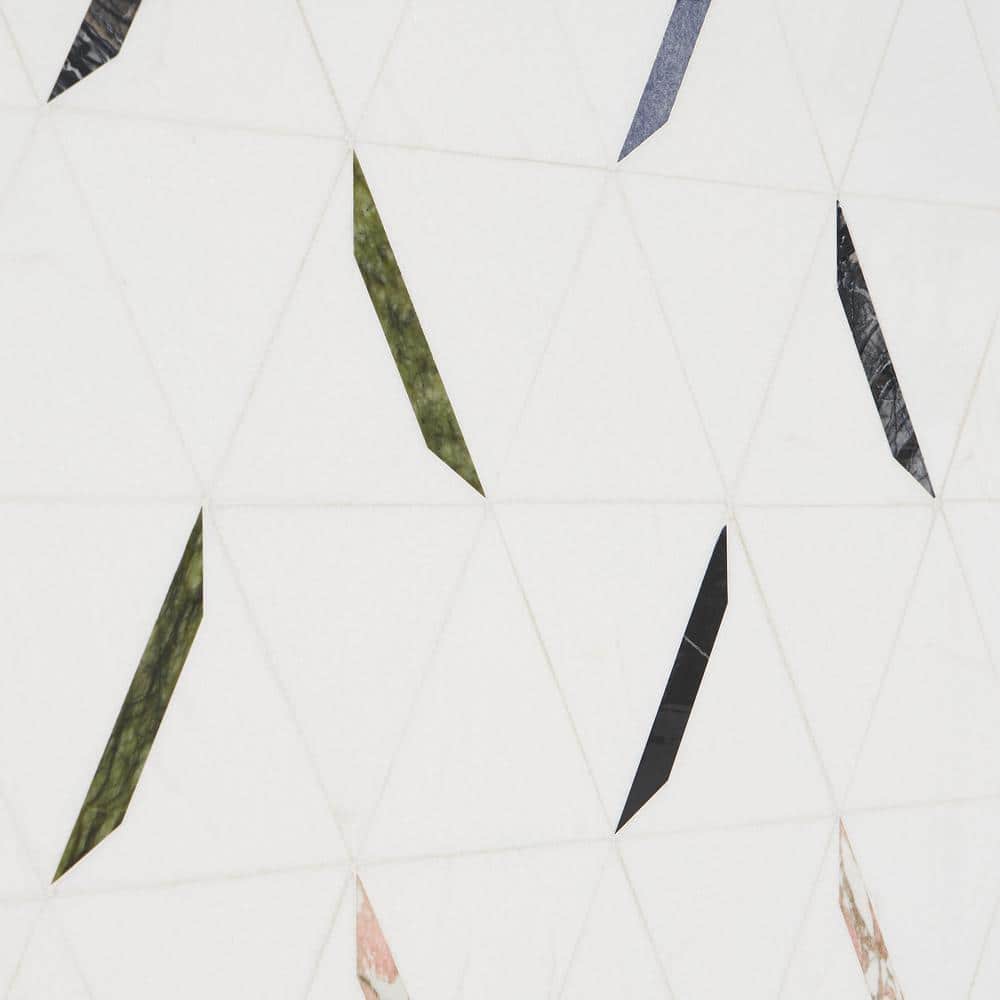 Santana Gray Polished Marble Mosaic Bathroom Tile