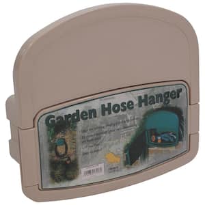 Ivory Garden Hose Hanger with Storage Compartment